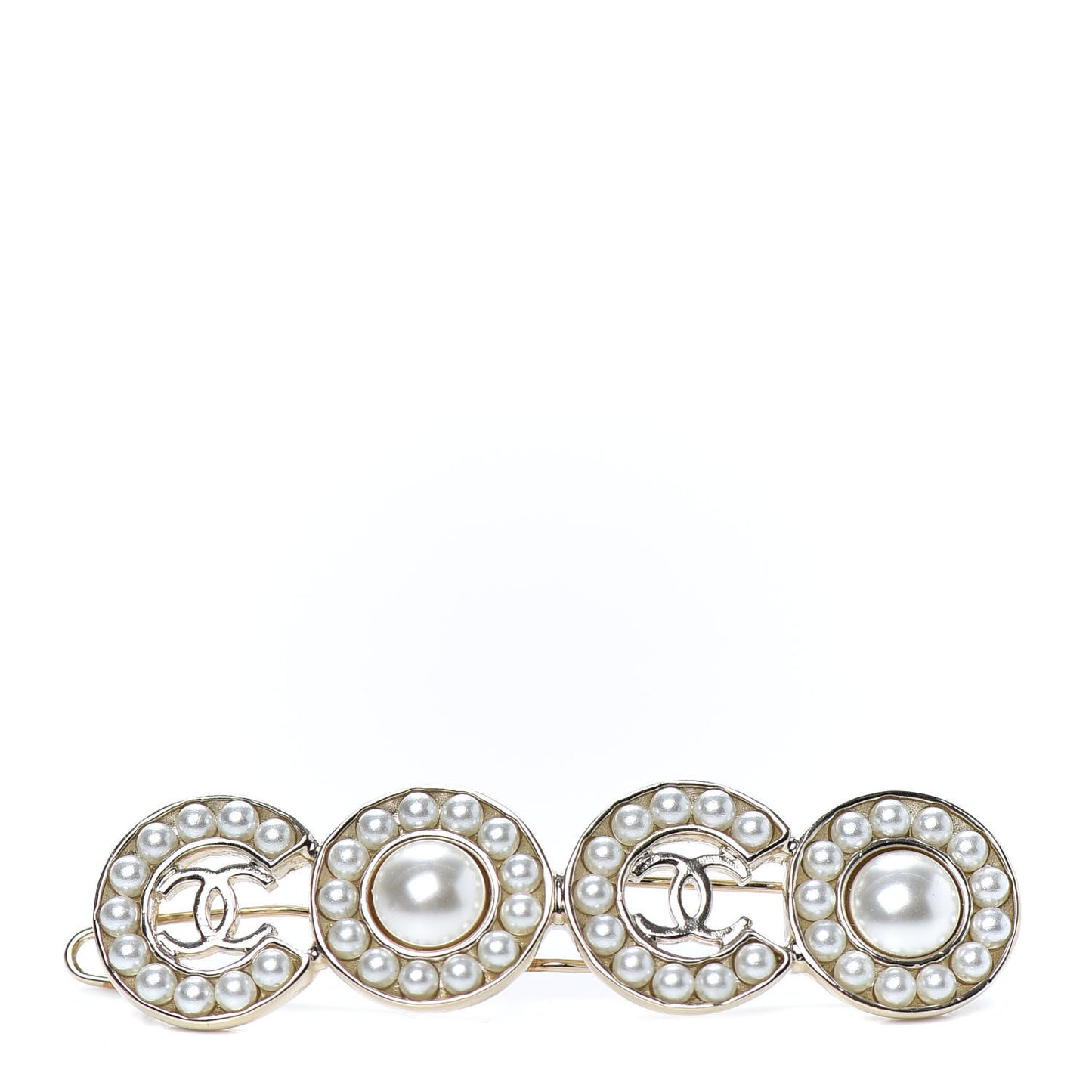 Pearl Coco Hair Clip Barrette Gold