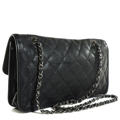 Chanel Caviar Quilted French Riviera Medium Flap Black 3 of 9