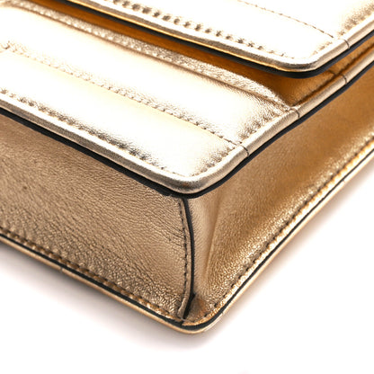 Jimmy Choo Metallic Nappa Quilted Varenne Shoulder Bag Gold 9 of 10