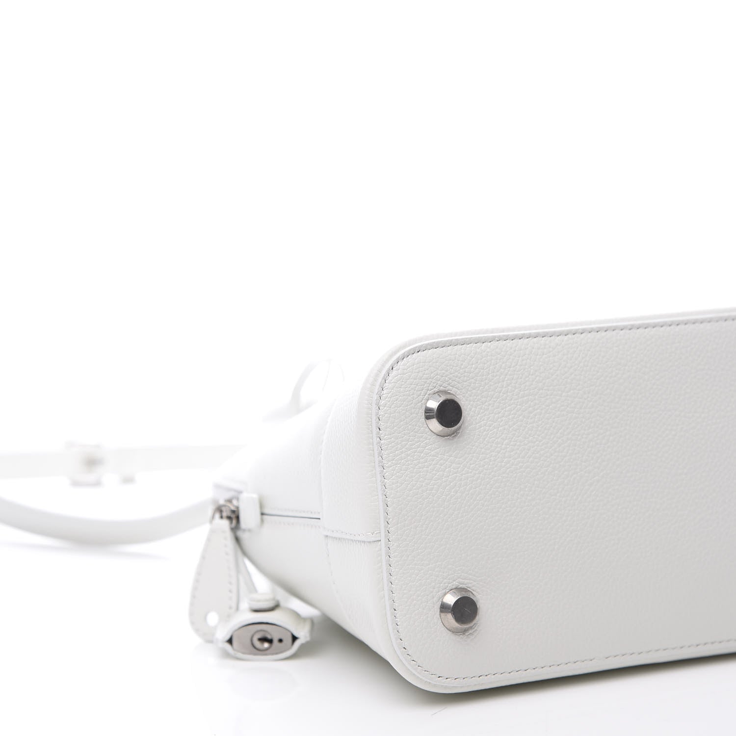 Balenciaga Grained Calfskin Logo S Ville Top Handle Bag White Fluo Pink 7 of 11