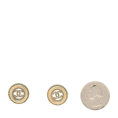 Chanel CC Round Rope Earrings Gold 2 of 4