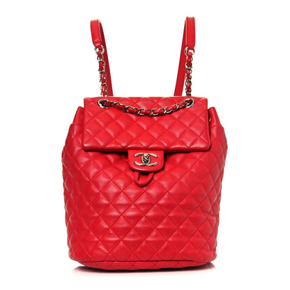 Chanel Lambskin Quilted Small Urban Spirit Backpack Red 1 of 15
