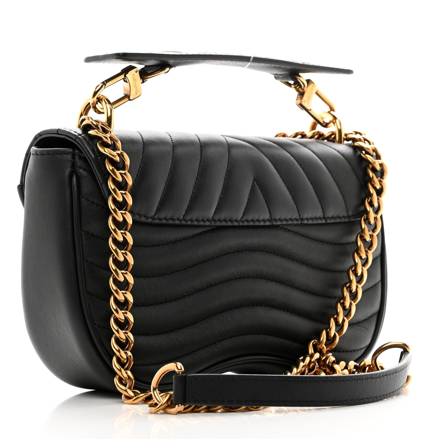 Calfskin New Wave Chain PM Black
