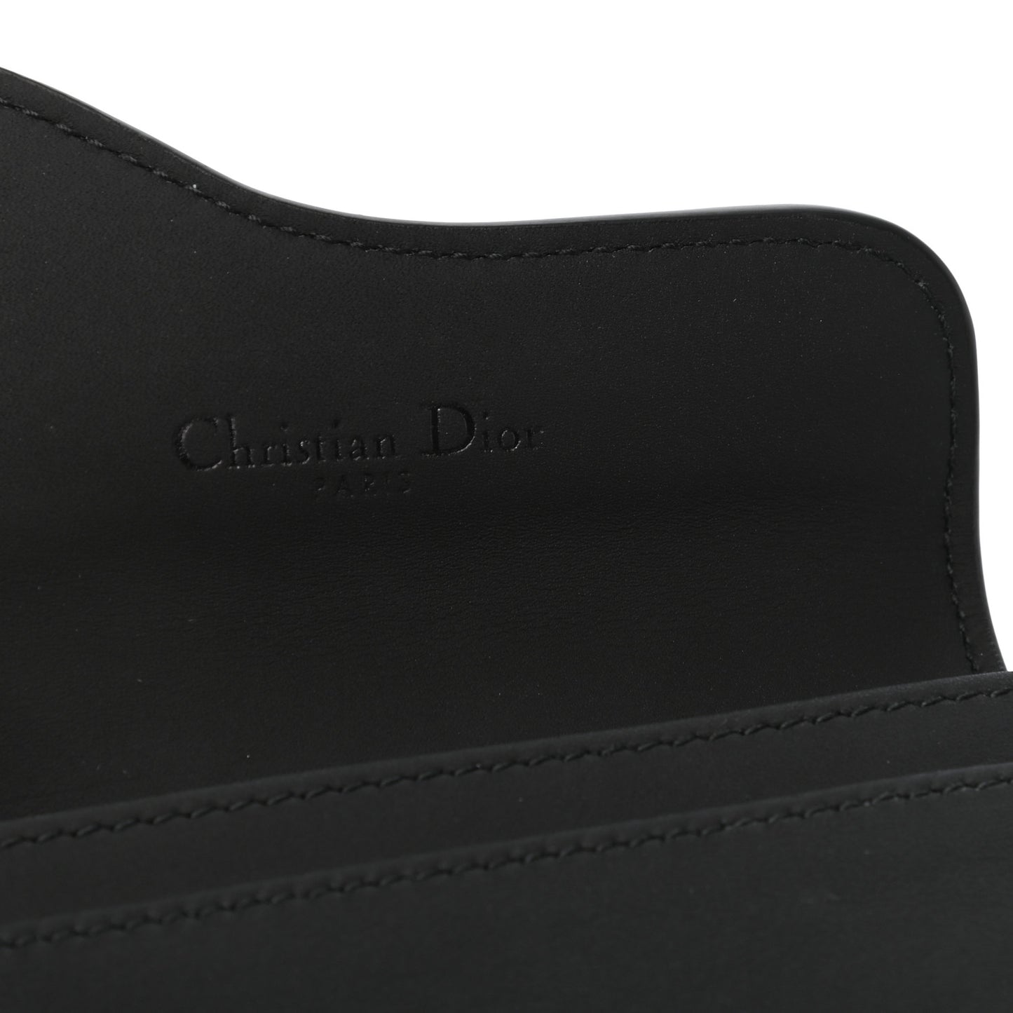 Ultra Matte Calfskin Saddle Card Holder Black
