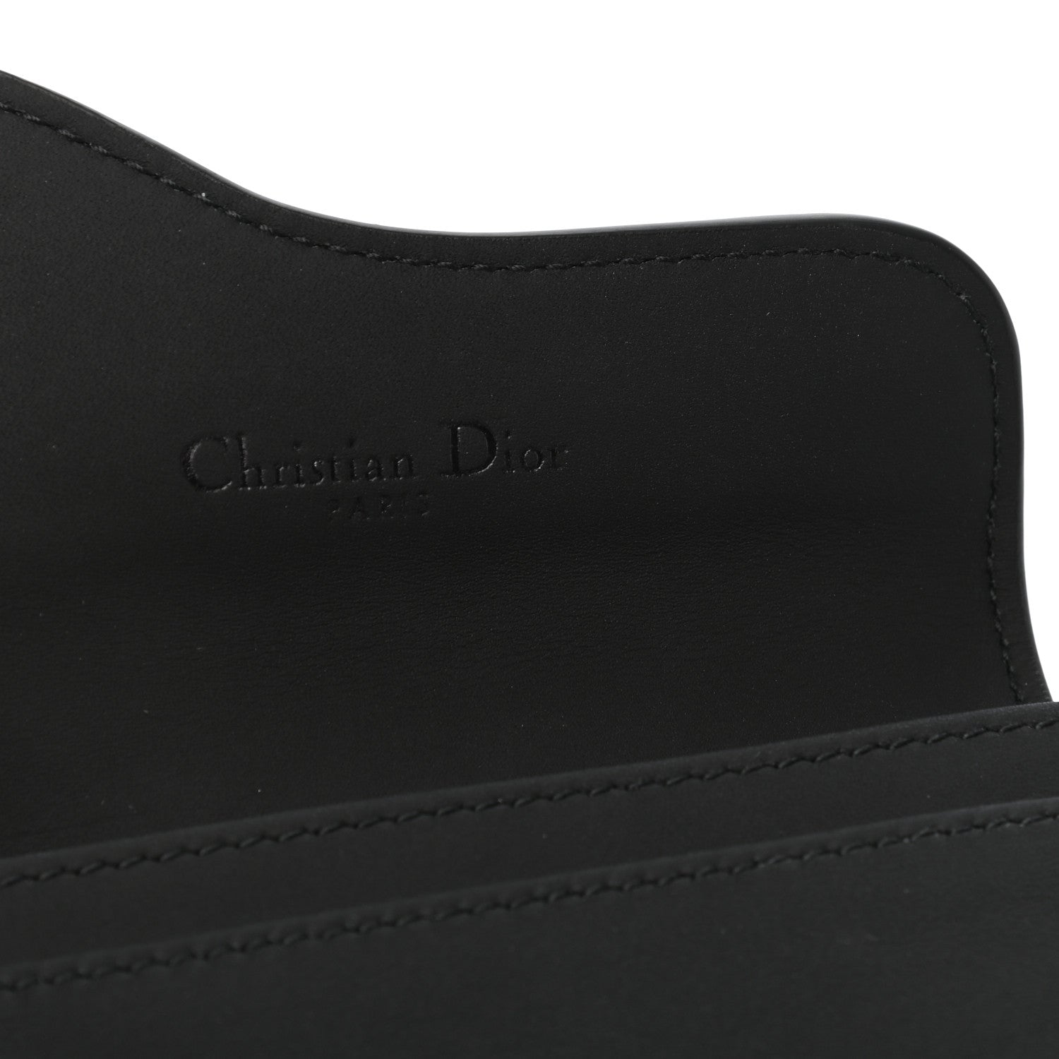 Christian Dior Ultra Matte Calfskin Saddle Card Holder Black 6 of 8