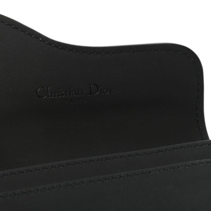 Christian Dior Ultra Matte Calfskin Saddle Card Holder Black 6 of 8