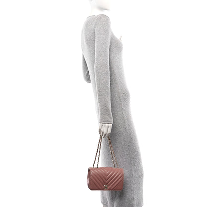 Chanel Calfskin Chevron Quilted Mini Statement Flap Pink 2 of 11
