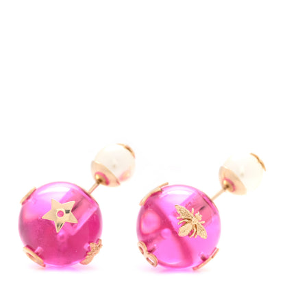 Christian Dior Resin Pearl Dior Tribales Earrings Gold White Transparent Rani Pink 1 of 5