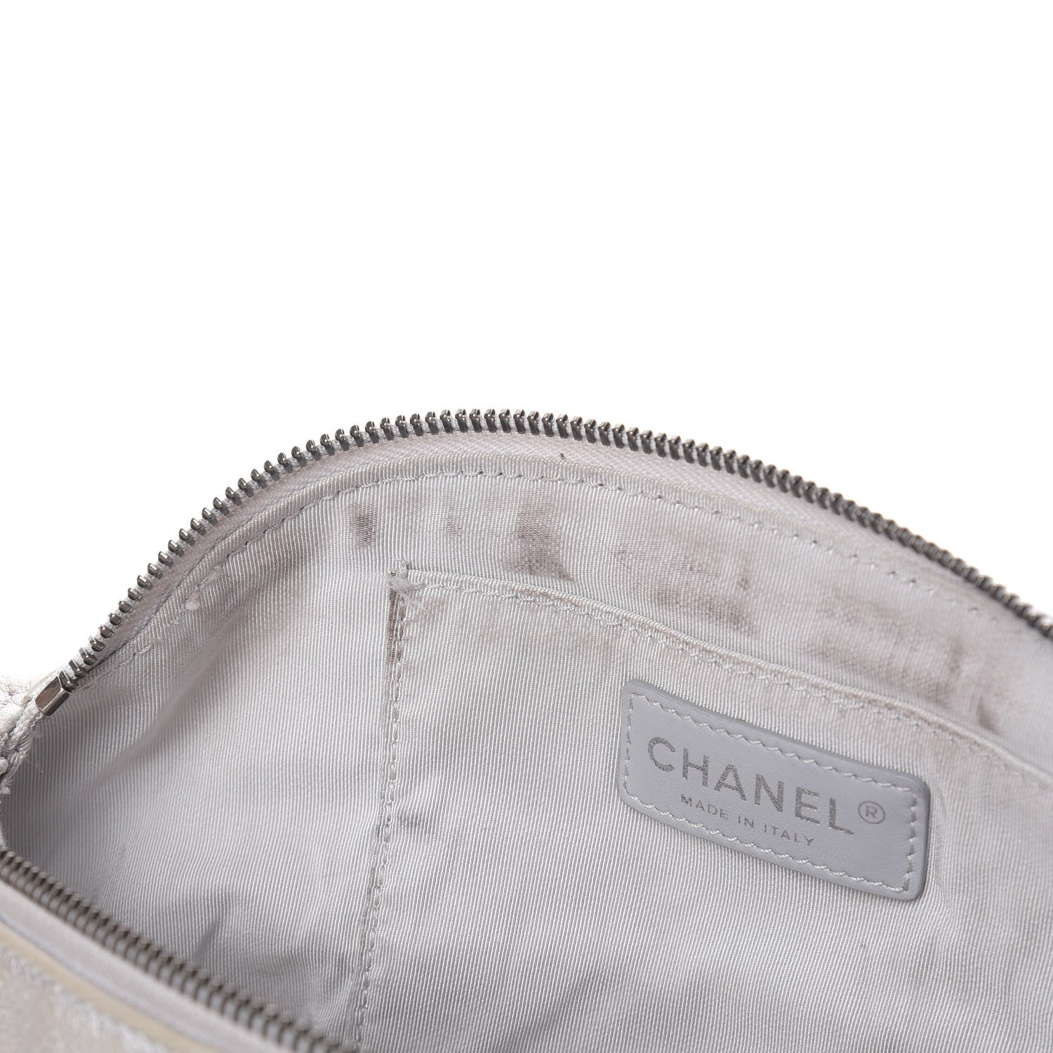 Chanel Metallic Grained Calfskin Quilted Casual Rock Waist Bag Fanny Pack Silver 12 of 18