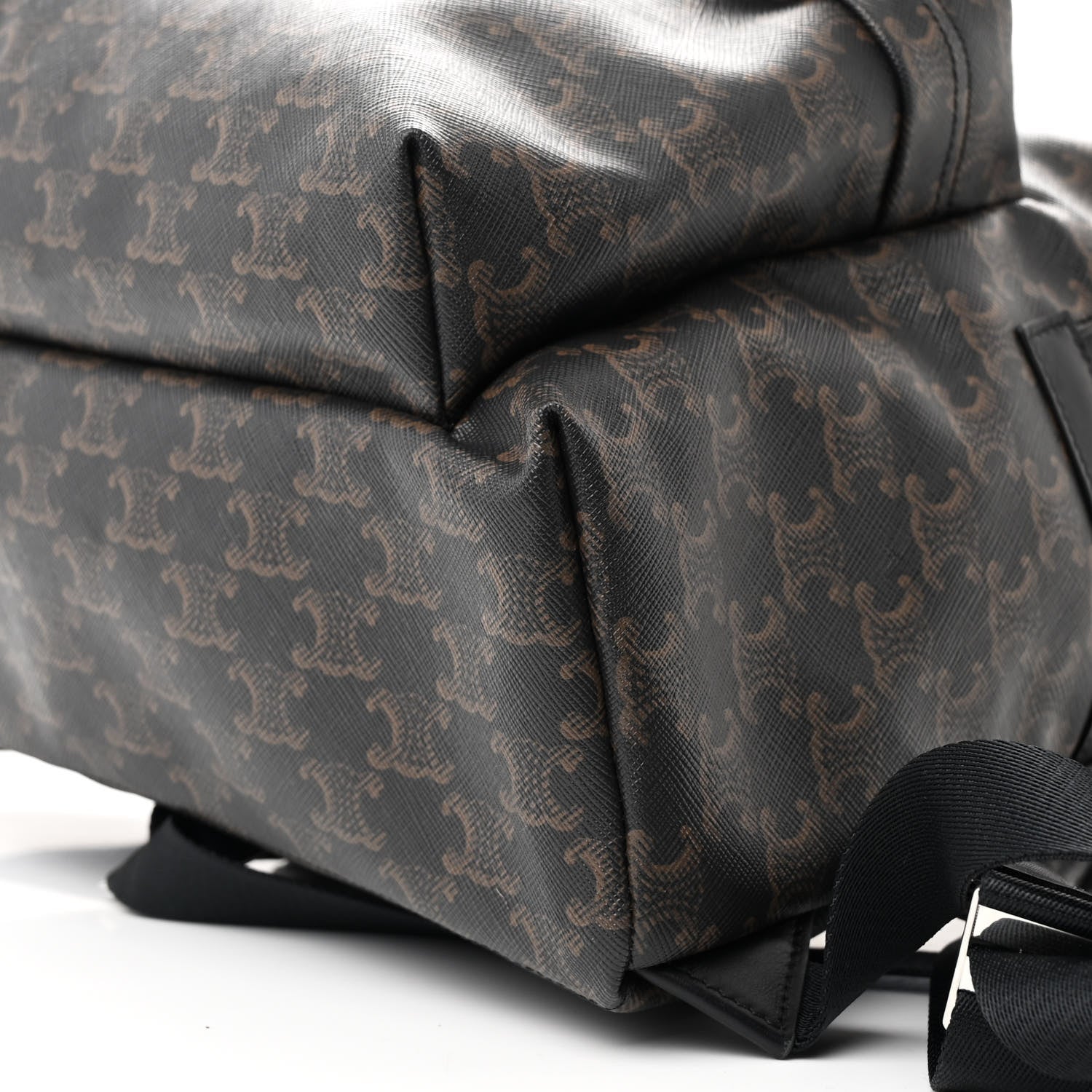 Celine Triomphe Canvas Calfskin Backpack Black 11 of 11
