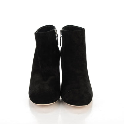 Chanel Suede Calfskin Short Boots 38.5 Black 2 of 8