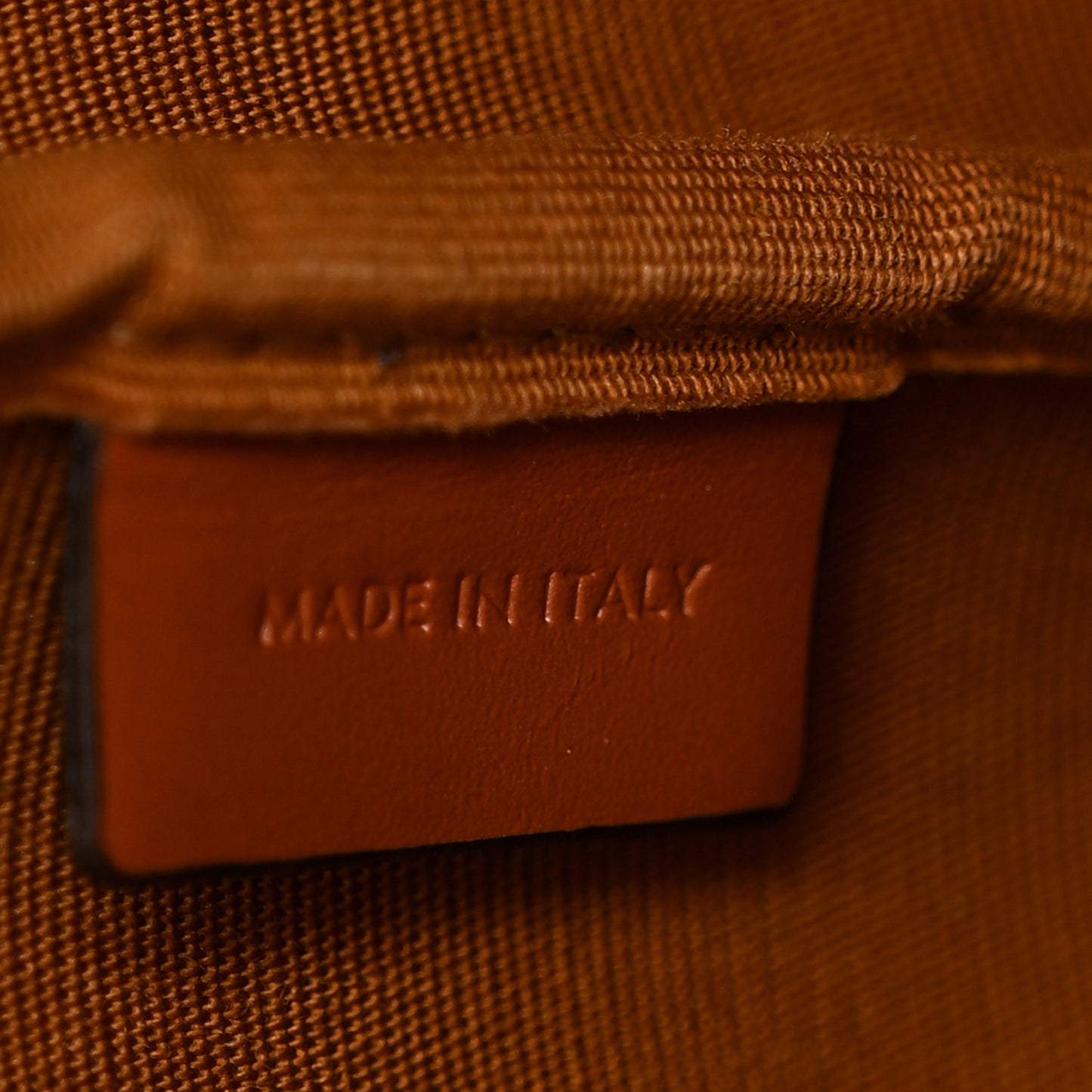 Triomphe Canvas Calfskin Medium Bucket Bag Tan