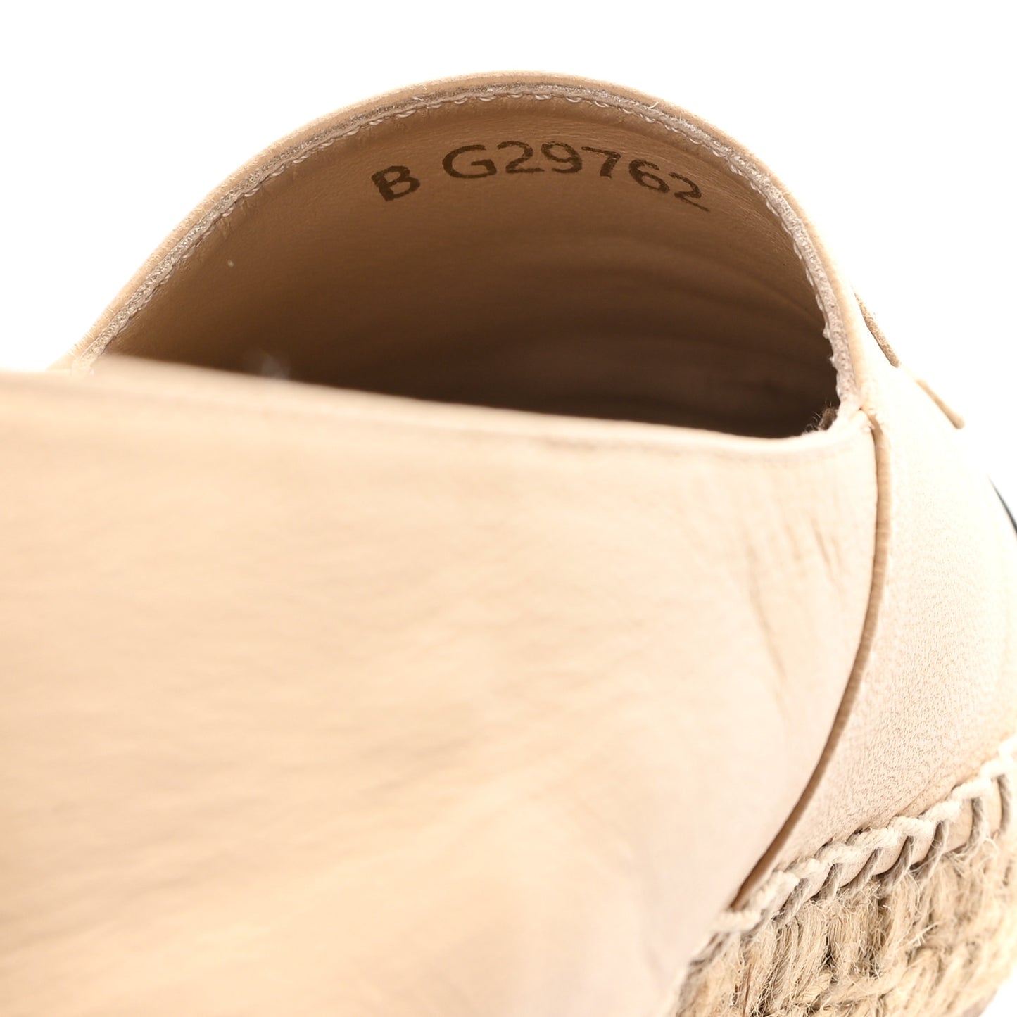 Lambskin CC Espadrilles 37 Beige Black