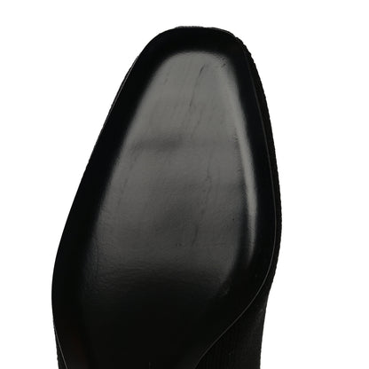 Hermes Knit Calfskin Duo Ankle Boots 35.5 Black 9 of 11