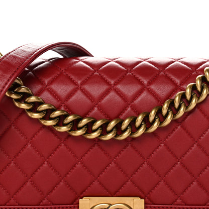 Chanel Lambskin Quilted Medium Boy Flap Red 8 of 11