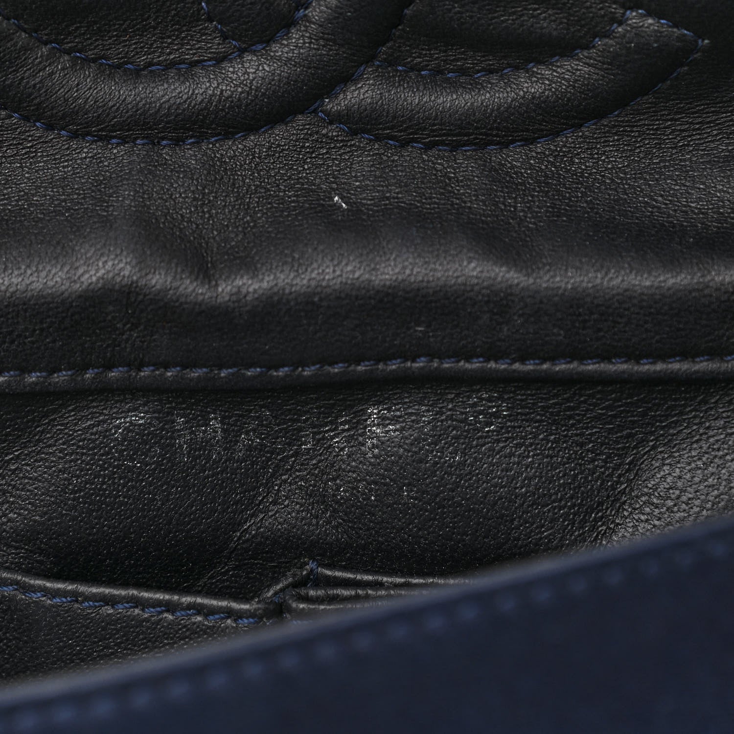 Chanel Satin Paillette Sequin Quilted Medium Single Flap Navy 7 of 15