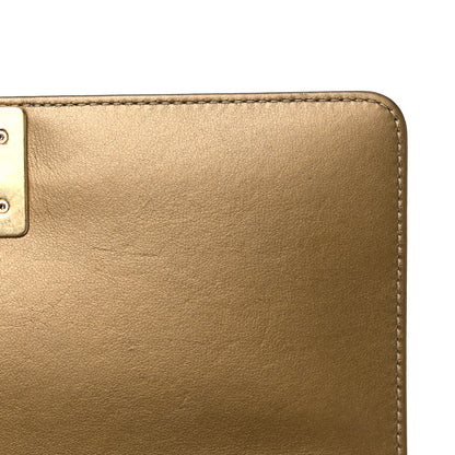 Chanel Metallic Patent Calfskin Quilted Medium Boy Flap Gold 16 of 19