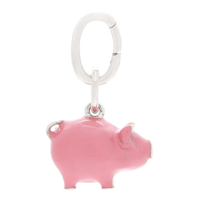 Tiffany Sterling Silver Enamel Pig Charm Pink 3 of 7