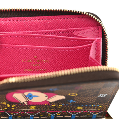 Louis Vuitton Damier Ebene 2020 Christmas Animation Roller Coaster Zippy Coin Purse Pivoine 6 of 6