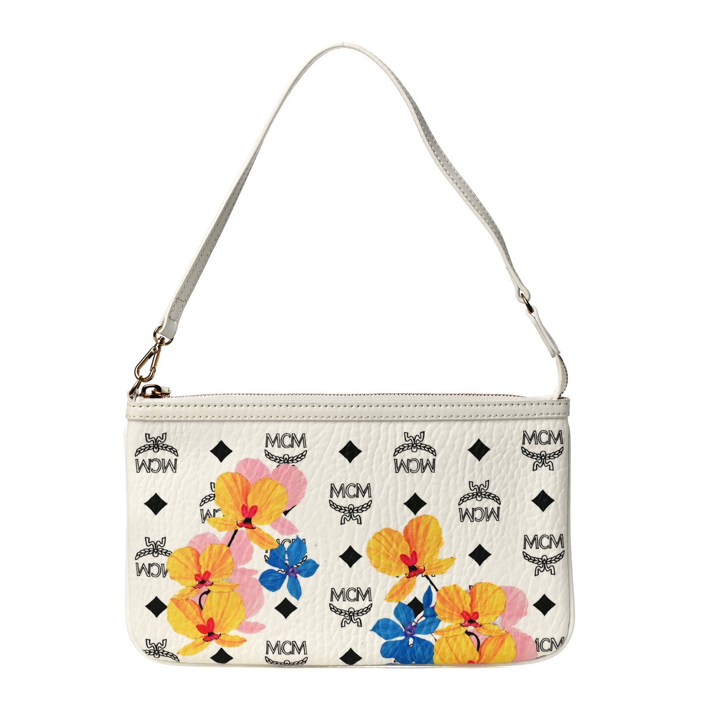 Visetos Anya Essential Floral Print Shopper Tote Pouch White