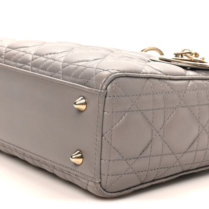 Christian Dior Lambskin Cannage Small My ABCDior Lady Dior Grey 10 of 10