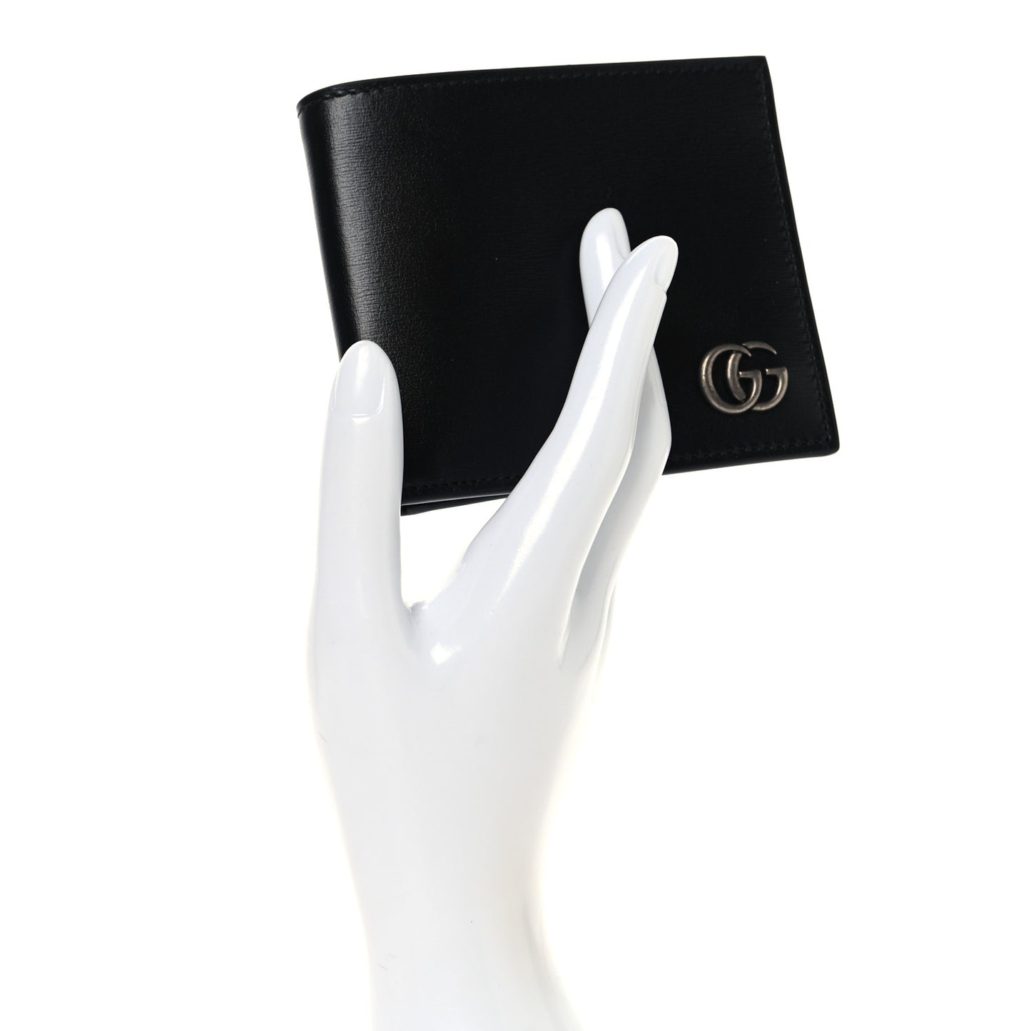 Smooth Calfskin GG Marmont Bi-Fold Wallet Black