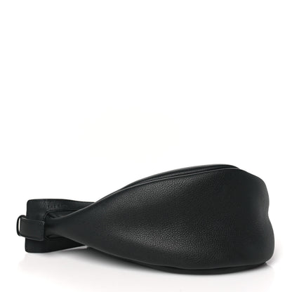 The Row Smooth Calfskin Small Slouchy Banana Bag Black 4 of 9