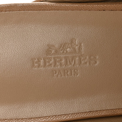 Hermes Goatskin Groupie Mules 40.5 Beige Argile 8 of 11
