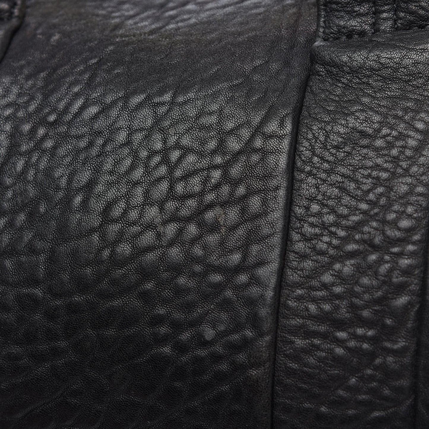 Pebbled Lambskin Rocco Black Rose Gold Hardware