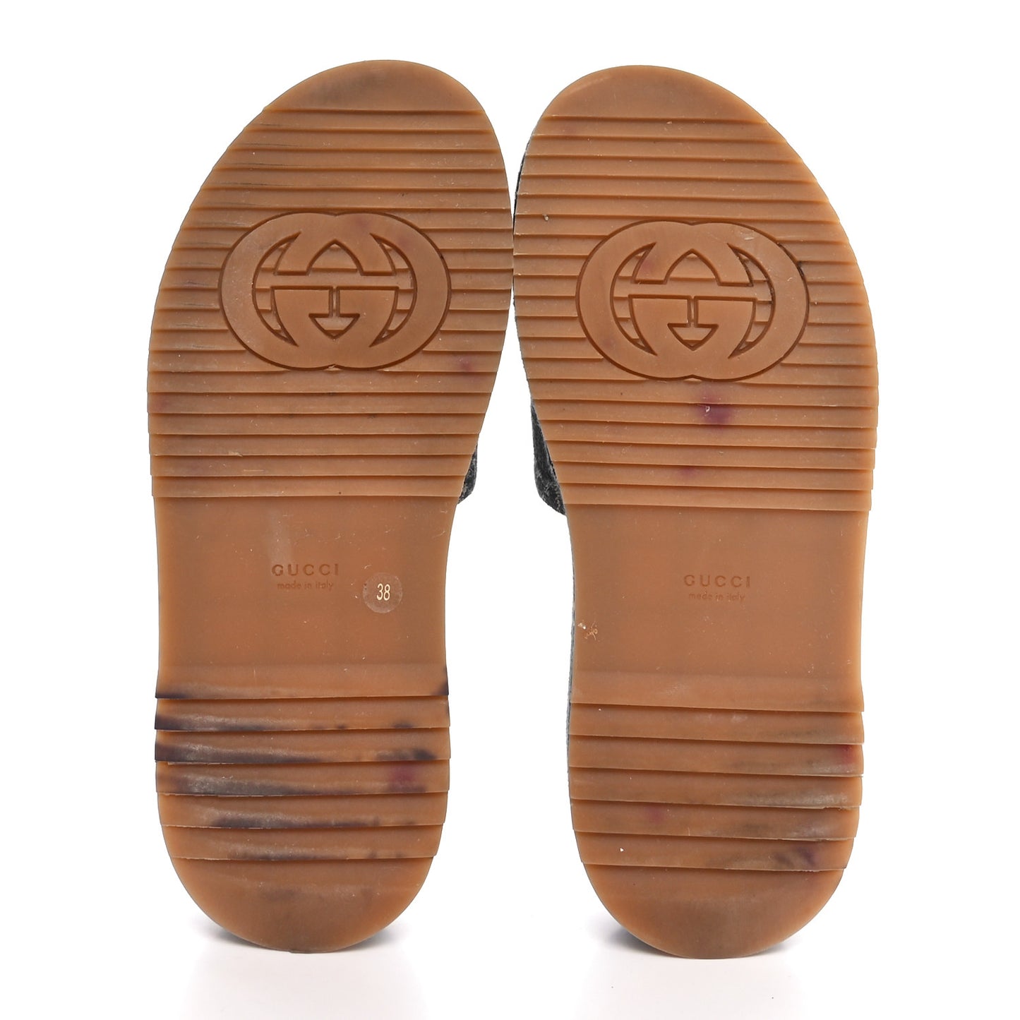 New Denim GG Monogram Angelina Platform 55mm Slide Sandals 38 Blue Tea