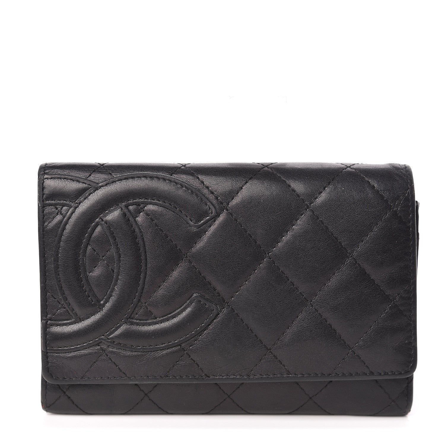 Chanel Calfskin Quilted Cambon Flap Wallet Black 1 of 15