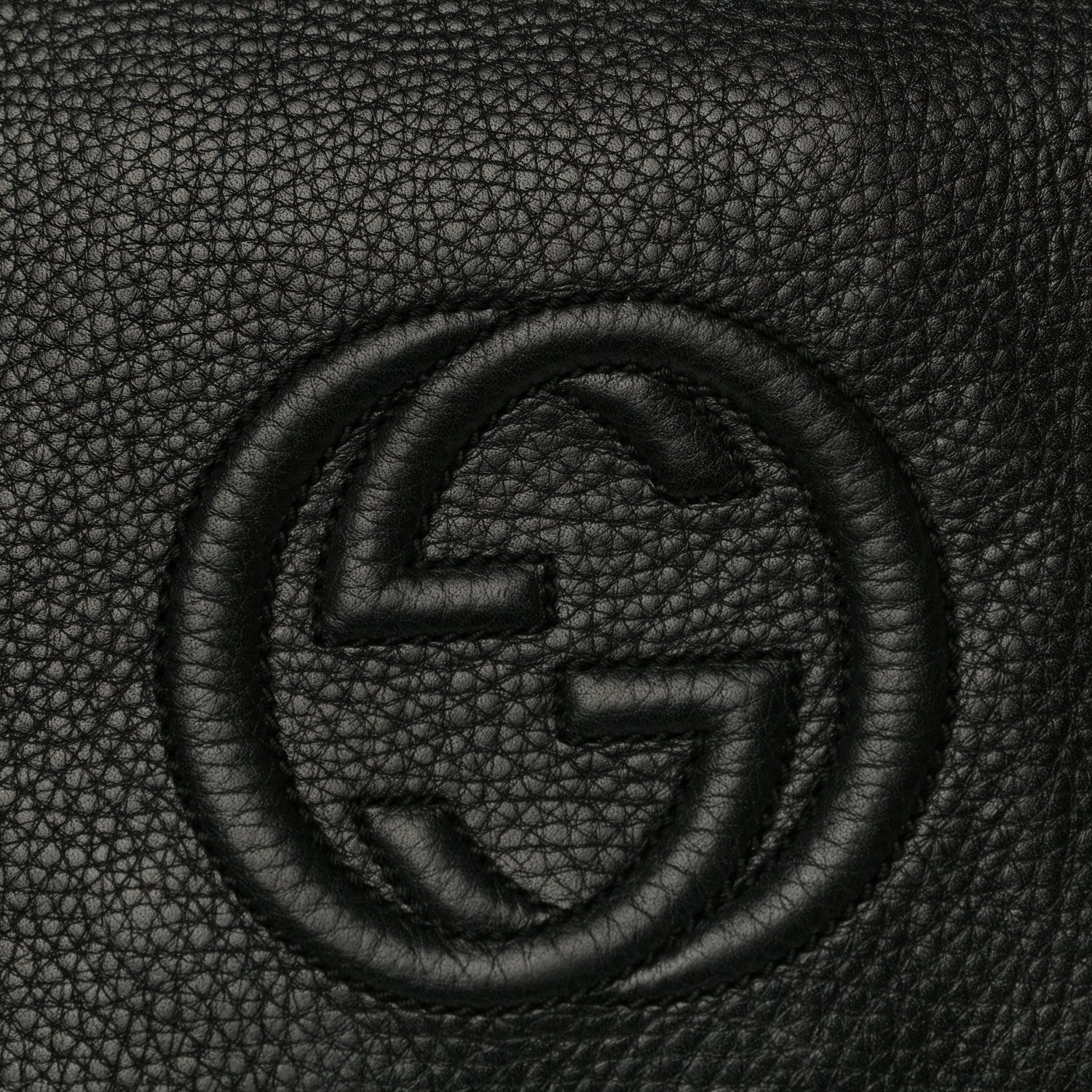 Gucci Pebbled Calfskin Medium Soho Flap Crossbody Black 18 of 21