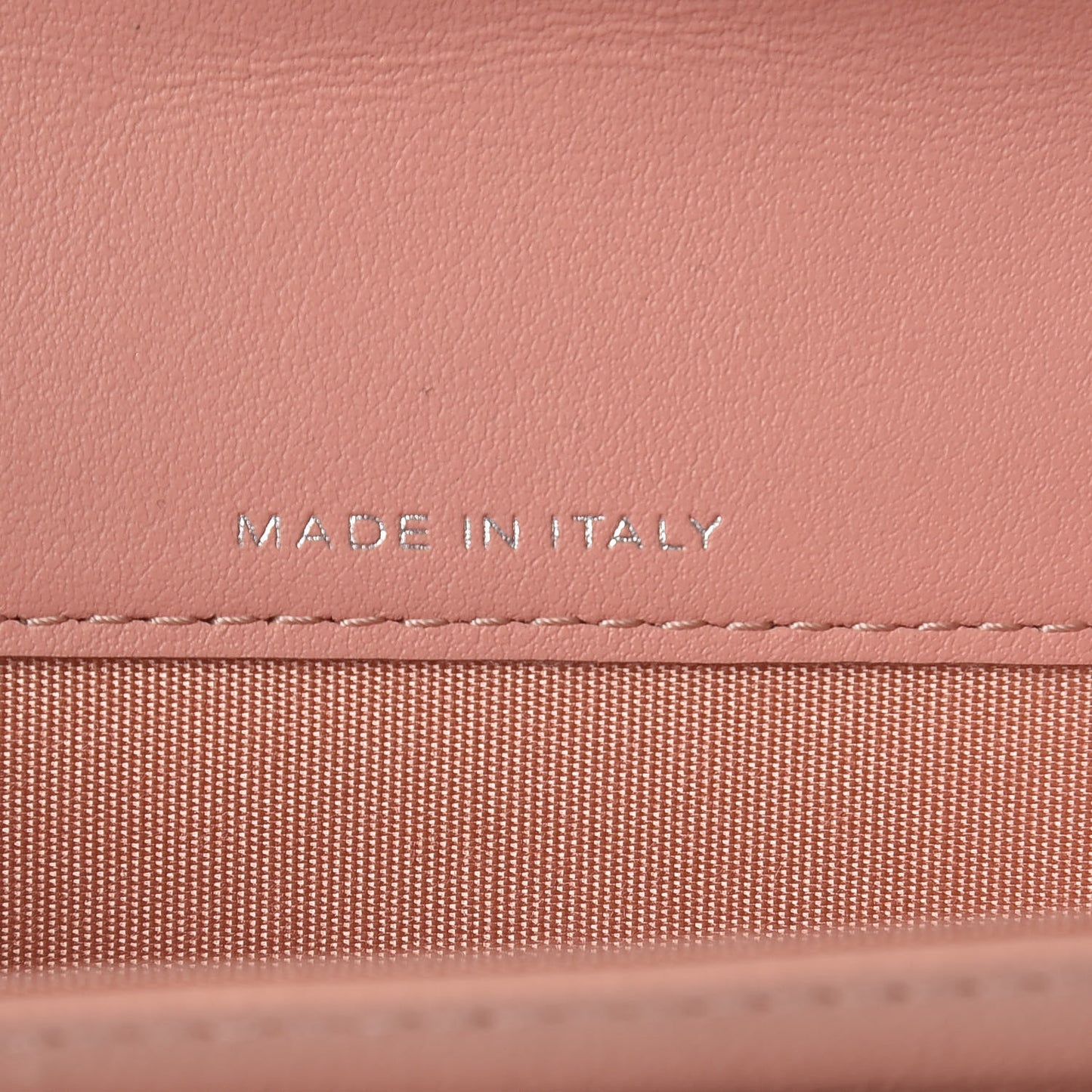 Goatskin Camellia Embossed Card Holder Wallet Light Pink