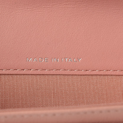 Chanel Goatskin Camellia Embossed Card Holder Wallet Light Pink 8 of 9