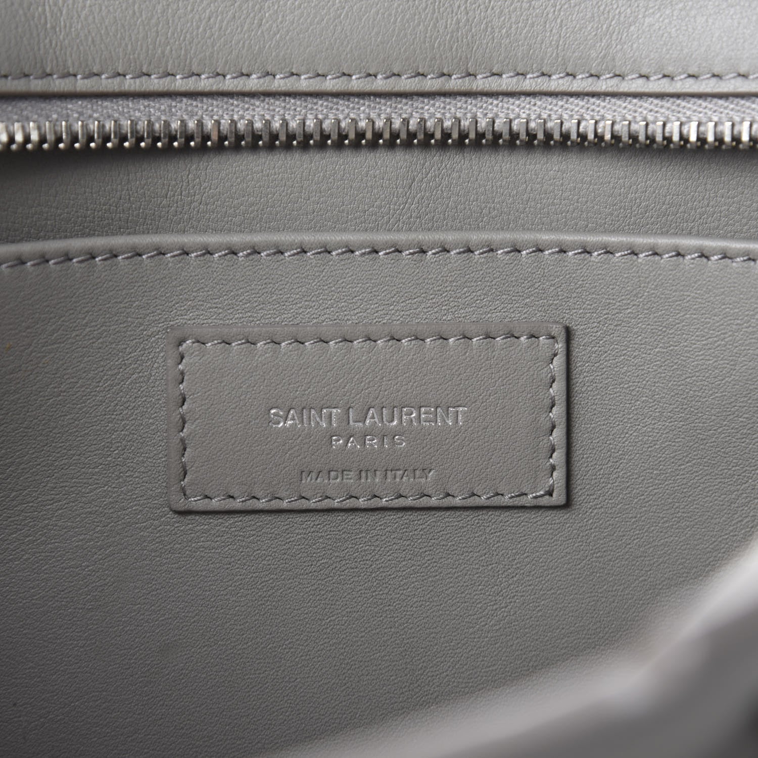 Saint Laurent Calfskin Monogram Baby Cabas Fog 8 of 11