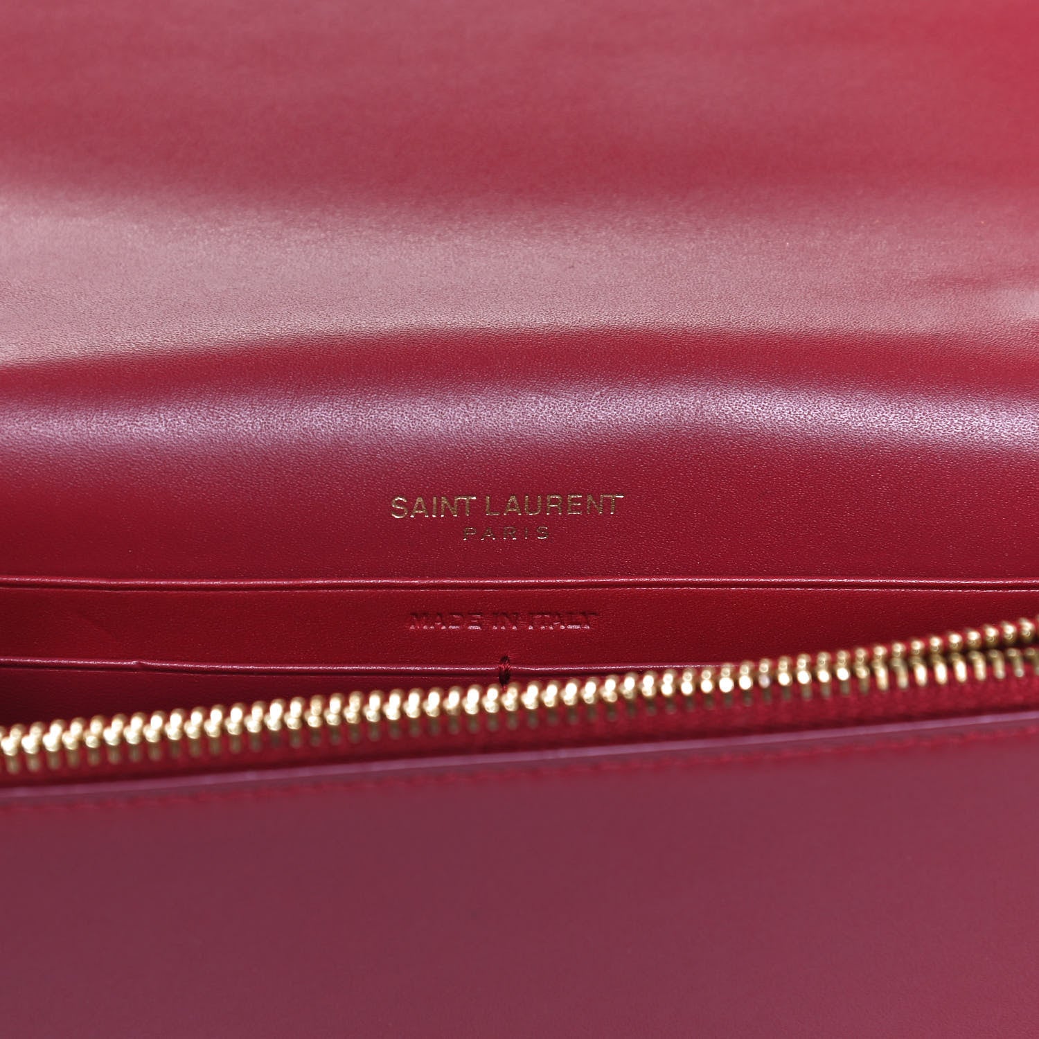 Saint Laurent Smooth Calfskin Classic Monogram Kate Tassel Chain Wallet New Lipstick 6 of 11