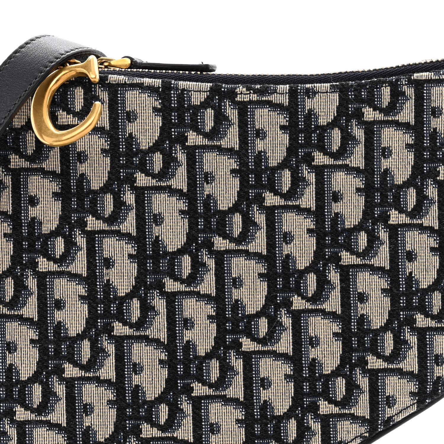 Christian Dior Oblique Saddle Pouch With Strap Navy Blue 9 of 16