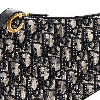 Christian Dior Oblique Saddle Pouch With Strap Navy Blue 9 of 16