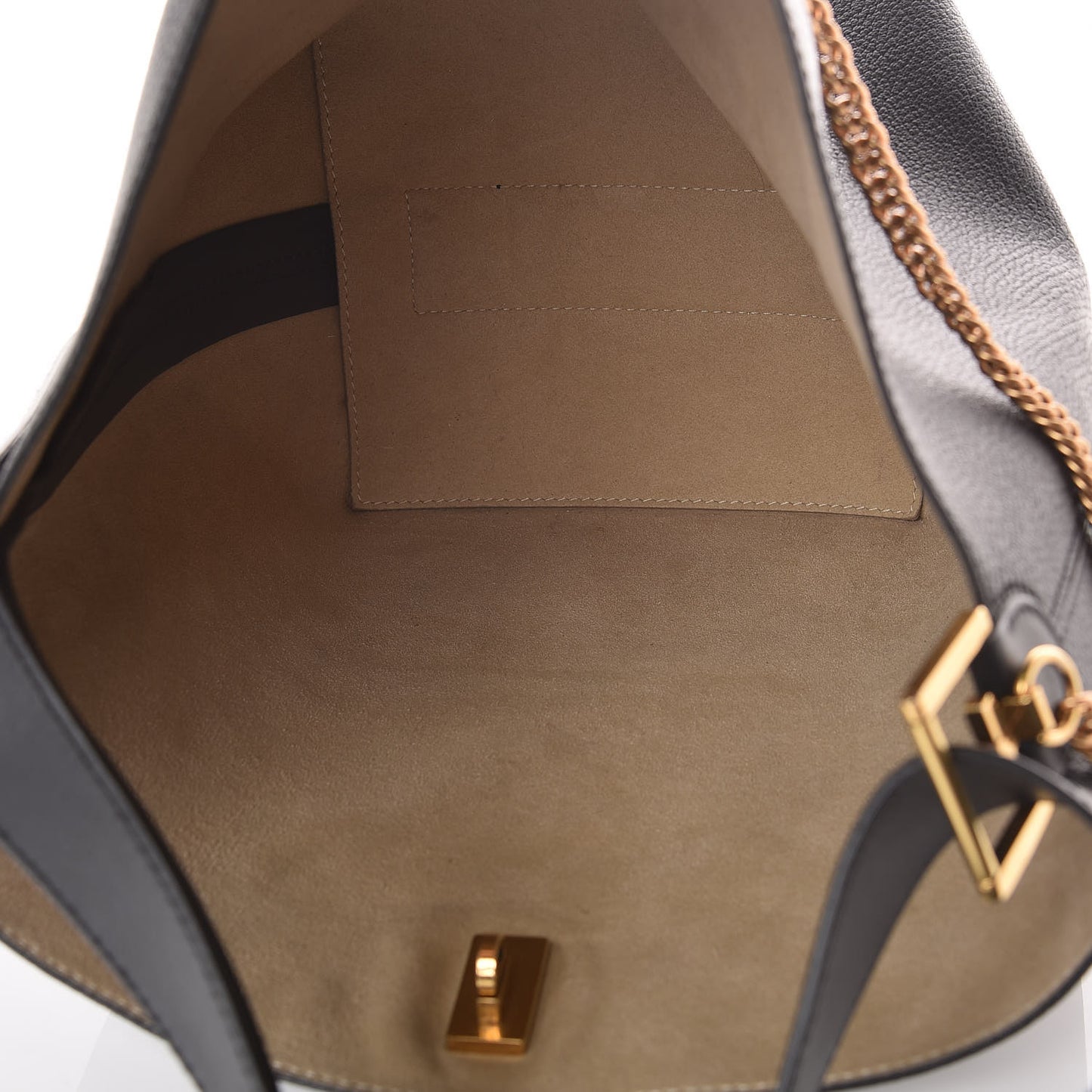 Grained Calfskin GV Bucket Bag Black