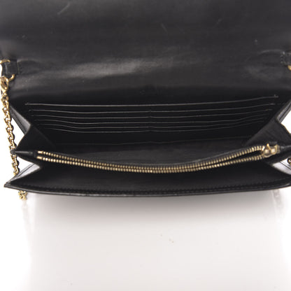 Saint Laurent Textured Patent Belle de Jour Chain Clutch Black 5 of 12