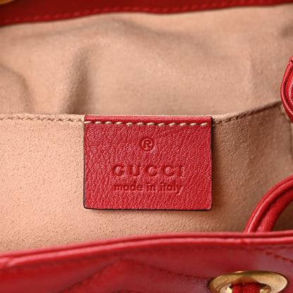 Gucci Calfskin Matelasse GG Marmont Flap Backpack Hibiscus Red 6 of 9