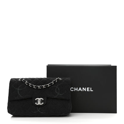 Chanel Denim Quilted CC Print Medium Single Flap Black 11 of 11