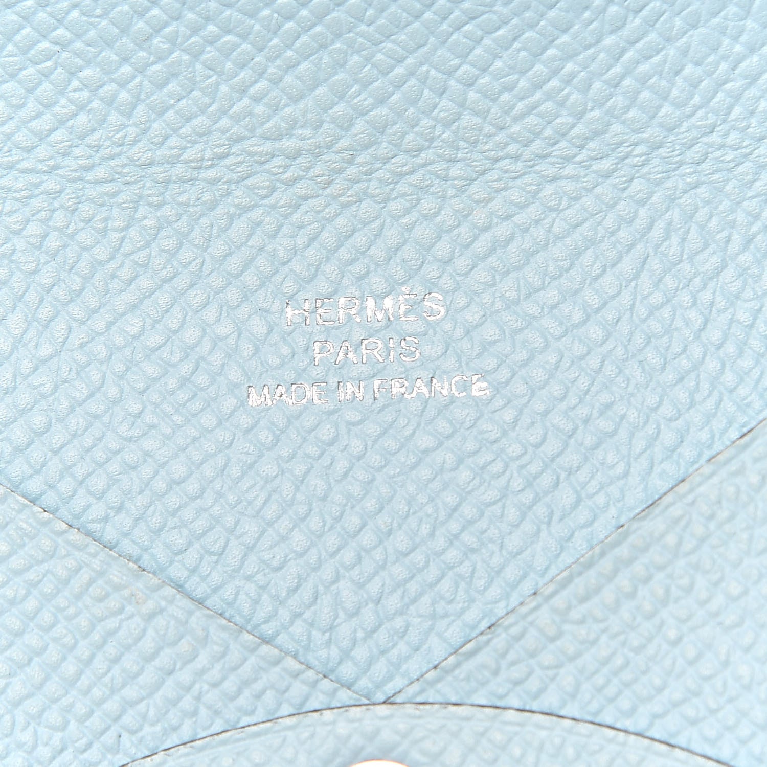 Hermes Epsom Calvi Card Case Bleu Zephyr 6 of 11