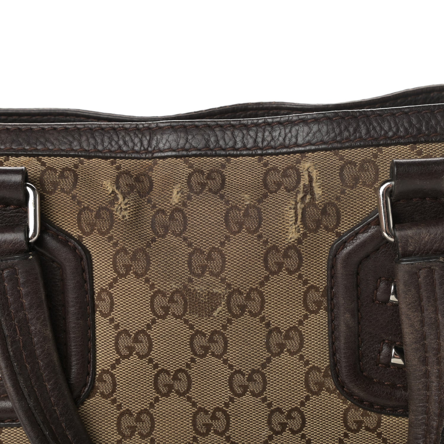 Gucci Monogram Tote Dark Brown 18 of 19