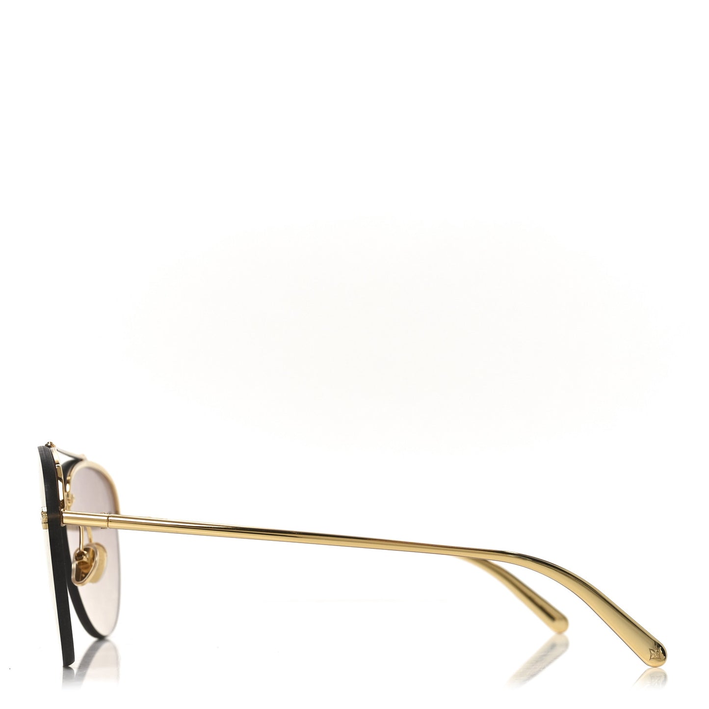 Metal Monogram LV Pilot Light Sunglasses Z1913U Gold Gradiant Brown