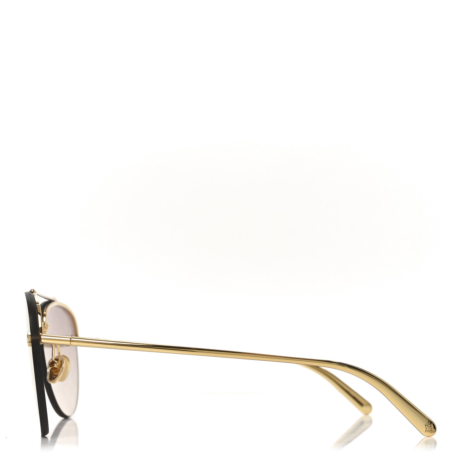 Louis Vuitton Metal Monogram LV Pilot Light Sunglasses Z1913U Gold Gradiant Brown 3 of 7