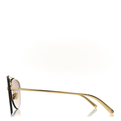 Louis Vuitton Metal Monogram LV Pilot Light Sunglasses Z1913U Gold Gradiant Brown 3 of 7