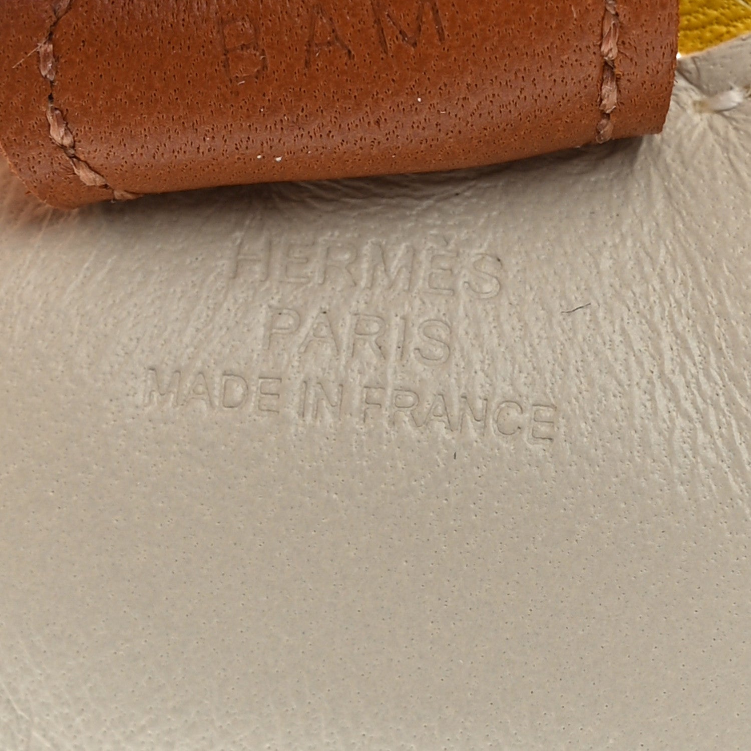 Hermes Milo Lambskin Grigri Rodeo Horse Bag Charm PM Craie Chai Lime 4 of 4