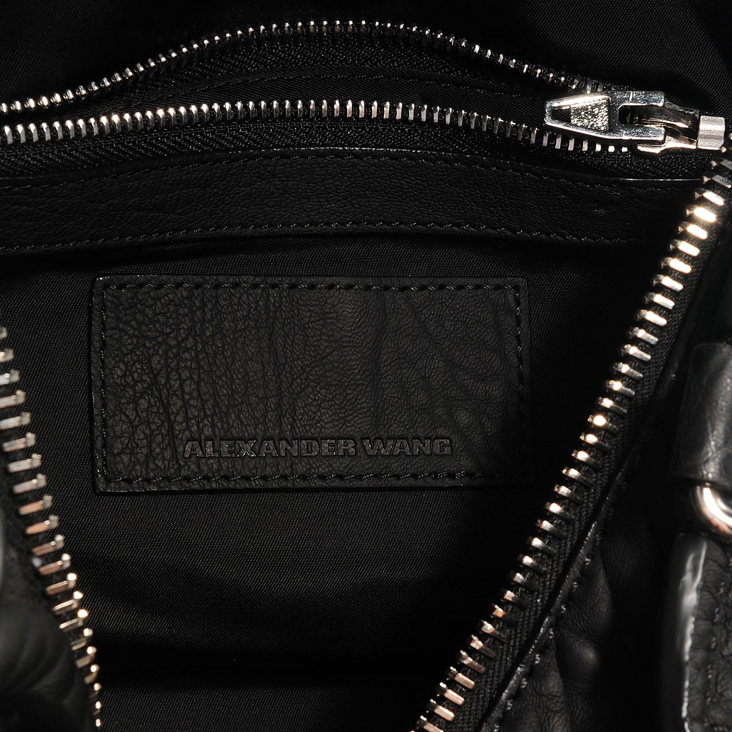 Alexander Wang Pebbled Leather Inside Out Rockie Black 6 of 6