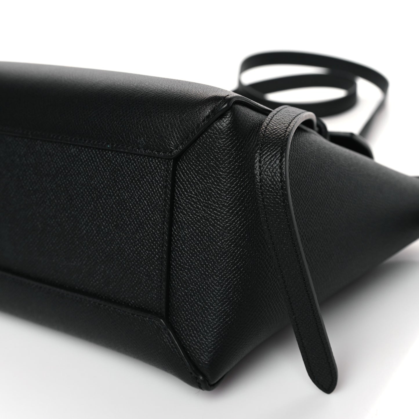 Grained Calfskin Micro Belt Bag Black